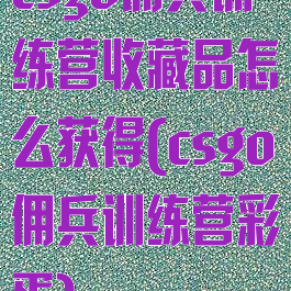 csgo佣兵训练营收藏品怎么获得(csgo佣兵训练营彩蛋)
