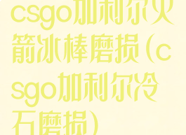 csgo加利尔火箭冰棒磨损(csgo加利尔冷石磨损)