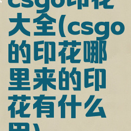 csgo印花大全(csgo的印花哪里来的印花有什么用)