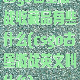 csgo古堡激战收藏品有些什么(csgo古堡激战英文叫什么)