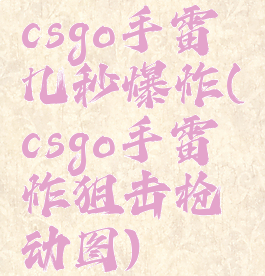 csgo手雷几秒爆炸(csgo手雷炸狙击枪动图)