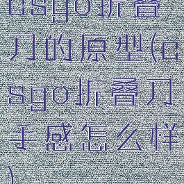 csgo折叠刀的原型(csgo折叠刀手感怎么样)