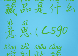 csgo控制收藏品是什么意思(csgo控制收藏品)