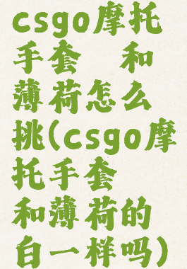 csgo摩托手套嘭和薄荷怎么挑(csgo摩托手套嘭和薄荷的白一样吗)
