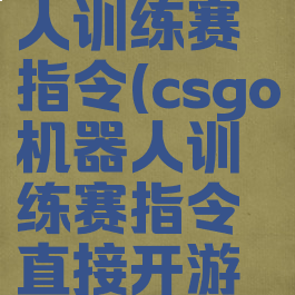 csgo机器人训练赛指令(csgo机器人训练赛指令直接开游戏)