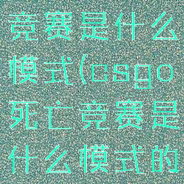 csgo死亡竞赛是什么模式(csgo死亡竞赛是什么模式的)