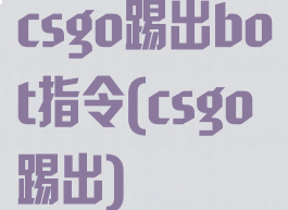 csgo踢出bot指令(csgo踢出)