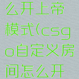 csgo自定义房间怎么开上帝模式(csgo自定义房间怎么开上帝模式的)