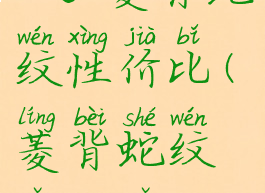 csgo菱背蛇纹性价比(菱背蛇纹怎么选)