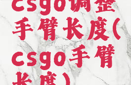 csgo调整手臂长度(csgo手臂长度)