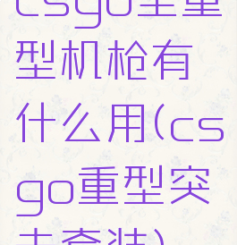 csgo里重型机枪有什么用(csgo重型突击套装)