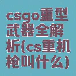 csgo重型武器全解析(cs重机枪叫什么)