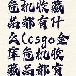 csgo金库危机收藏品都有什么(csgo金库危机收藏品都有什么用)