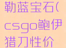 csgo鲍伊猎刀多普勒蓝宝石(csgo鲍伊猎刀性价比高的皮肤)