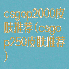 csgop2000皮肤推荐(csgop250皮肤推荐)