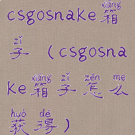csgosnake箱子(csgosnake箱子怎么获得)