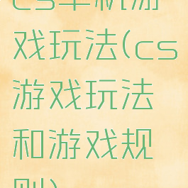 cs单机游戏玩法(cs游戏玩法和游戏规则)