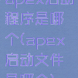 apex启动程序是哪个(apex启动文件是哪个)