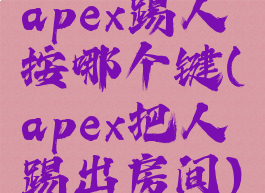 apex踢人按哪个键(apex把人踢出房间)