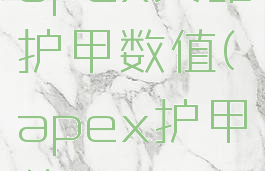apex英雄护甲数值(apex护甲值)
