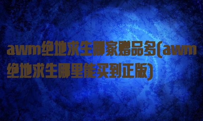 awm绝地求生哪家赠品多(awm绝地求生哪里能买到正版)