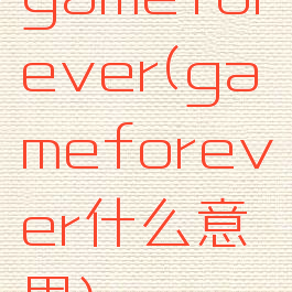 gameforever(gameforever什么意思)