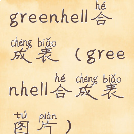 greenhell合成表(greenhell合成表图片)