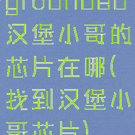 grounded汉堡小哥的芯片在哪(找到汉堡小哥芯片)