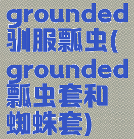 grounded驯服瓢虫(grounded瓢虫套和蜘蛛套)