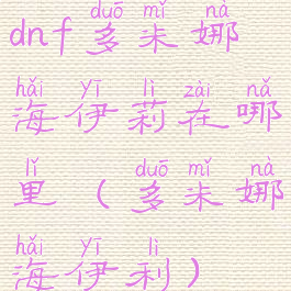dnf多米娜海伊莉在哪里(多米娜海伊利)