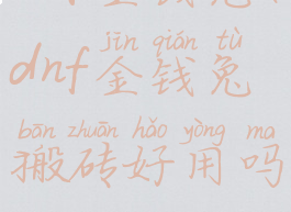 dnf金钱兔(dnf金钱兔搬砖好用吗)