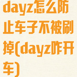 dayz怎么防止车子不被刷掉(dayz咋开车)