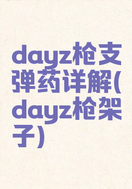 dayz枪支弹药详解(dayz枪架子)