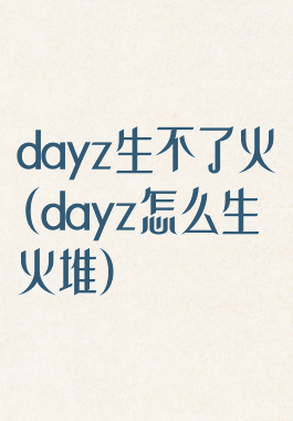 dayz生不了火(dayz怎么生火堆)