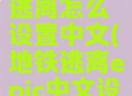 epic地铁逃离怎么设置中文(地铁逃离epic中文设置教程)