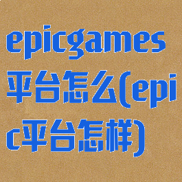 epicgames平台怎么(epic平台怎样)
