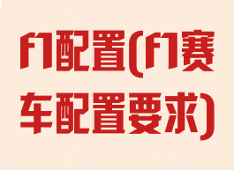 f1配置(f1赛车配置要求)