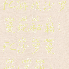 fc游戏沙罗曼蛇秘籍(FC沙罗曼蛇1美版)