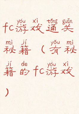 fc游戏通关秘籍(有秘籍的fc游戏)