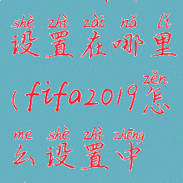 fifa19语言设置在哪里(fifa2019怎么设置中文)