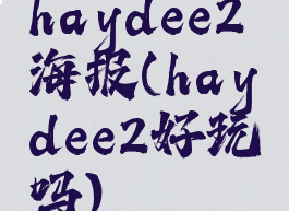 haydee2海报(haydee2好玩吗)