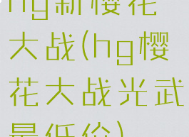 hg新樱花大战(hg樱花大战光武最低价)