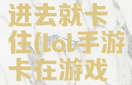 lol手游一进去就卡住(lol手游卡在游戏界面)
