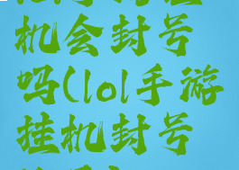 lol手游挂机会封号吗(lol手游挂机封号几天)