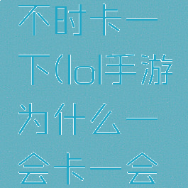 lol手游时不时卡一下(lol手游为什么一会卡一会不卡)