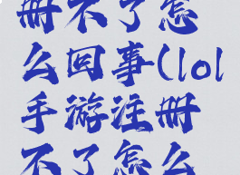 lol手游注册不了怎么回事(lol手游注册不了怎么办)