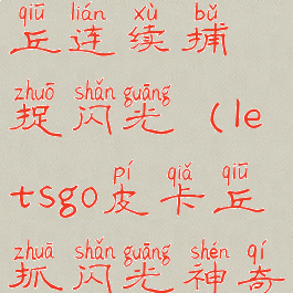 letsgo皮卡丘连续捕捉闪光(letsgo皮卡丘抓闪光神奇宝贝)