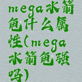 mega水箭龟什么属性(mega水箭龟强吗)