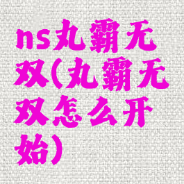 ns丸霸无双(丸霸无双怎么开始)