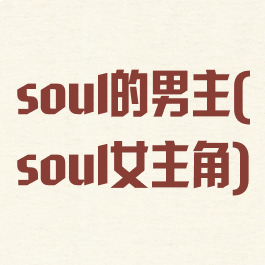 soul的男主(soul女主角)